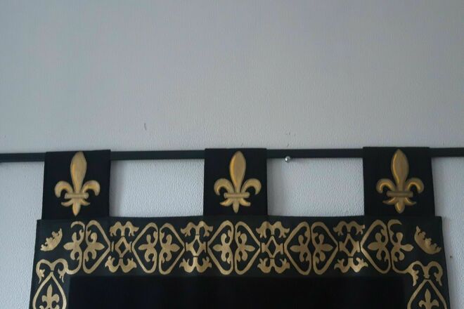 Bannière Etendard de Sainte Jeanne d'Arc Fleur de Lys 