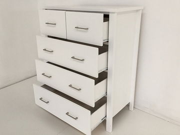For Sale: TINA Solid Wood Tall boy Drawers*WHITE COLOUR