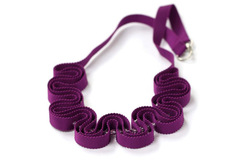  : Purple grosgrain ribbon necklace