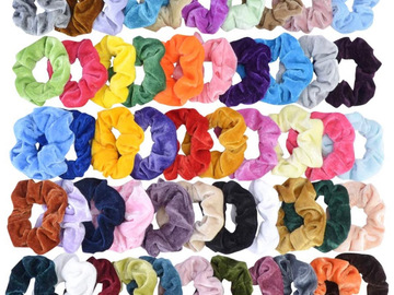 Liquidation/Wholesale Lot: 208 Pc Hair Scrunchies Mixed Colors