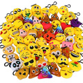 Liquidation/Wholesale Lot: 64 Pc Emoji Plush Key Chains