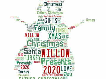 : Baby's First Christmas Word Art