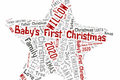  : Baby's First Christmas Word Art