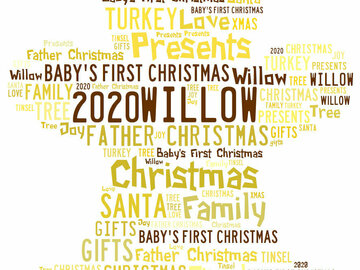  : Baby's First Christmas Word Art