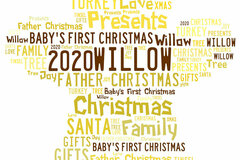  : Baby's First Christmas Word Art