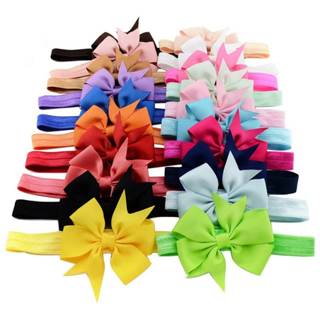 40pc Kids 3 Inch Multicolor Hair Bows - Simple Lots Liquidation