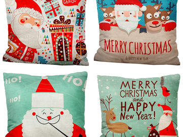 Liquidation/Wholesale Lot: 8 Christmas Throw Pillow Covers