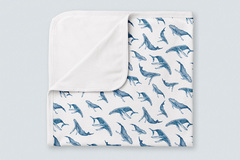  : Whales baby blanket