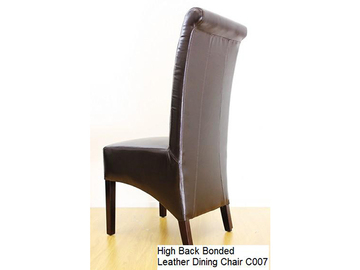 For Sale: VINCENT High Back Bonded Leather Dining Chair-Black Colour
