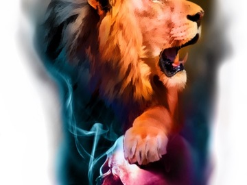Tattoo design: Proud Lion
