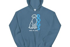 Selling: Dogs Make Me Smile - Hooded Sweatshirt