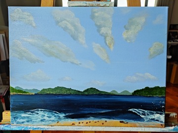  : Acrylic Painting "SSW beach"