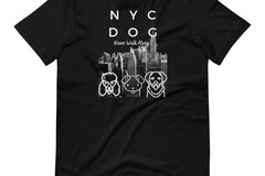 Selling: NYC DOG T-Shirt (Never Walk Alone) under the NYC skyline 