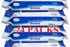 Buy Now: 24 Lot of Alcohol Sanitizing Wipes, 50 pieces in one Lot