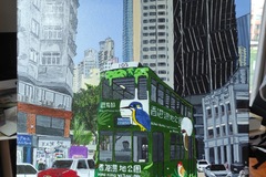  : Acrylic Painting "Tram ride in Wanchai"