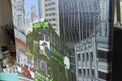  : Acrylic Painting "Tram ride in Wanchai"