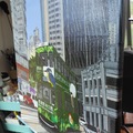  : Acrylic Painting "Tram ride in Wanchai"