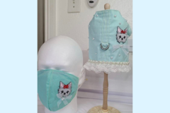Selling: Harness/Vest with a Matching Mom/Dad Face Mask in YORKIE Tiffany