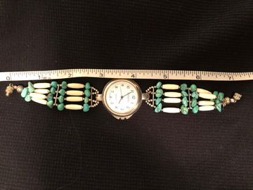 Selling: Turquoise Nugget & Bone Hairpipe watch