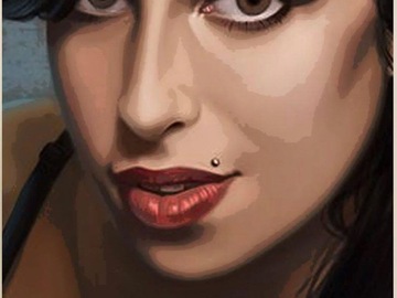 Tattoo design: Amy Winehouse Painted Style