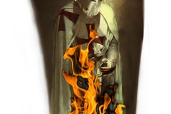 Tattoo design: Burning Templar Friday 13th