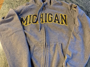 Selling A Singular Item: Grey Michigan Zip-up