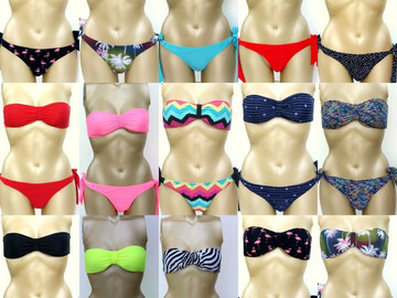 Liquidation & Wholesale Lot: 60 Piece! Women's Bikini Swimwear Matching Top & Bottoms 