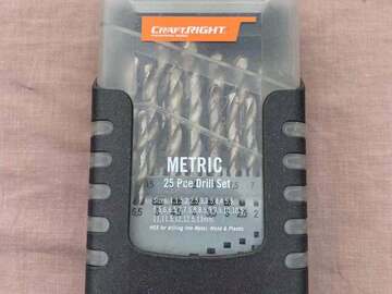 For Rent: Craftright metric 25 pce drill set for rent $2.99/day