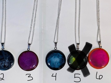For Sale: Handcrafted resin pendants 