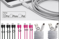 Buy Now: 200X 6FT BRAIDED USB Charging Cable for iPhone X, 8, 7,6
