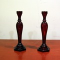 For Sale: Pair of Red Candle Holders