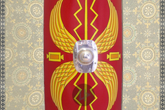 Sælger med angreretten (kommerciel sælger): Scutum, authentic shield of Roman Legionnaires