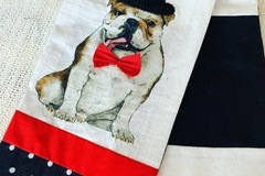 Selling: Flannel scarf with frenchie 