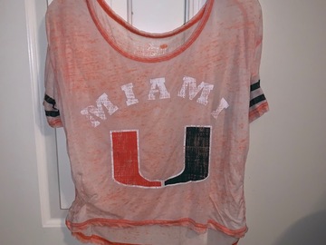 Selling A Singular Item: Distressed University of Miami T-shirt