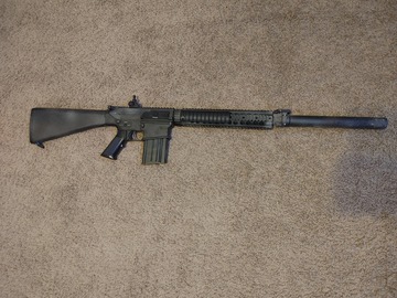Selling: A&K SR25 with detachable suppressor and upgrades