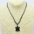 Liquidation/Wholesale Lot: Dozen New Hematite Turtle Necklaces N2751