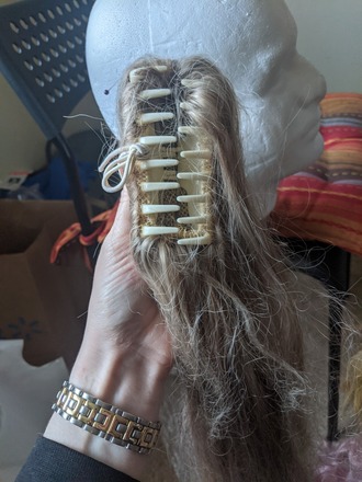 Blonde Long ponytail clip