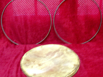 Selling with online payment: 3 metal flesh hoops for calf heads