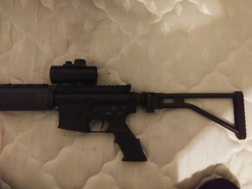 Selling: G300 m4 with simmons adjustable red dot scope and folding stock