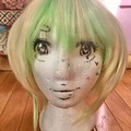 Selling with online payment: Blonde & Green (Lio Fotia) Wig