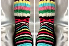 Vente au détail: Grande chaussette multicolore 