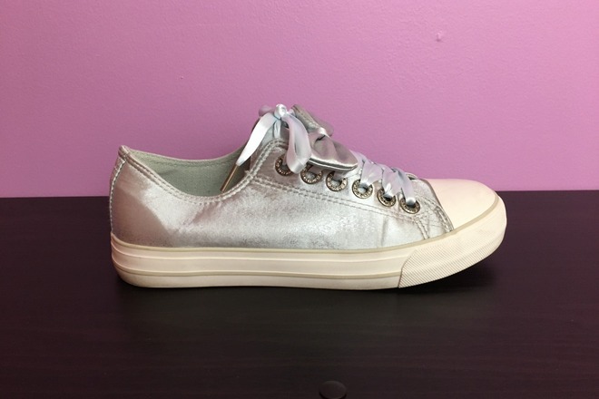 Blue Sparkly ZGR Fashion Converse - Women's US 6