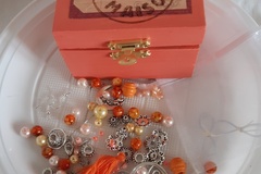 Vente au détail: Coffret diy bijoux orange