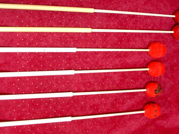 Selling with online payment: 3 pair MUSSER yarn head mallets w/plastic handles M-6 and M-?