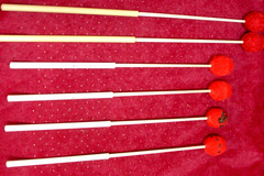 Selling with online payment: 3 pair MUSSER yarn head mallets w/plastic handles M-6 and M-?