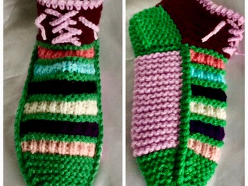 Sale retail: Chaussons bottines en tricot 