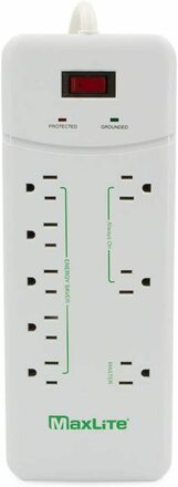 3 Pc Lot  MaxLite 8 Outlet Energy Saving Surge Power Strip 