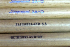 Selling with online payment: 6 SLINGERLAND Vintage drumsticks models 3A-0 (pair), 3B , 6A , 2B