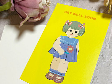  : Hong Kong style get well soon postcard, greeting card