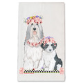 Selling: Bearded Collie Dog Floral Kitchen Dish Towel Pet Gift